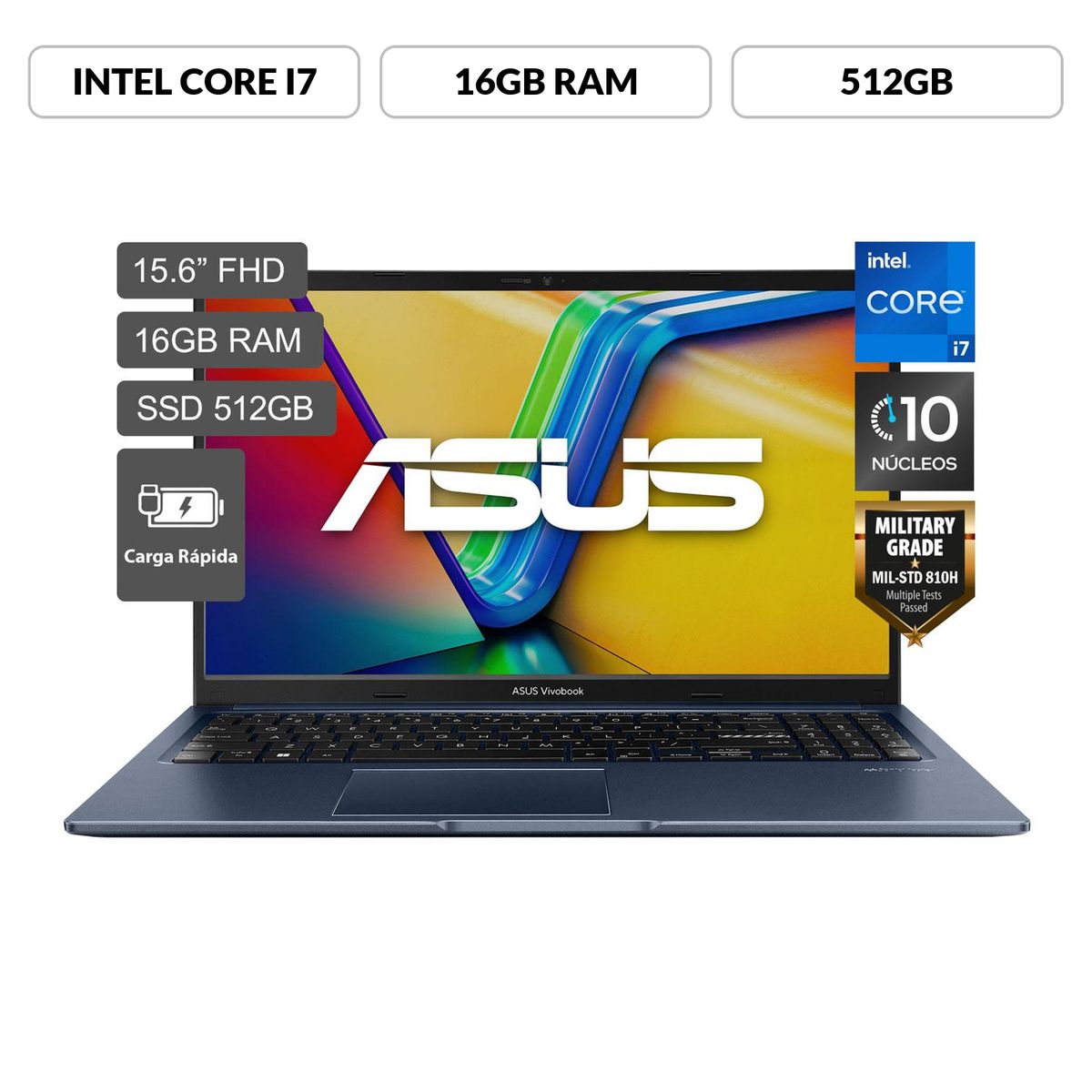 ASUS - Laptop Asus Vivobook 15 Intel Core I7-13620h 16gb 512ssd 15.6" Fhd