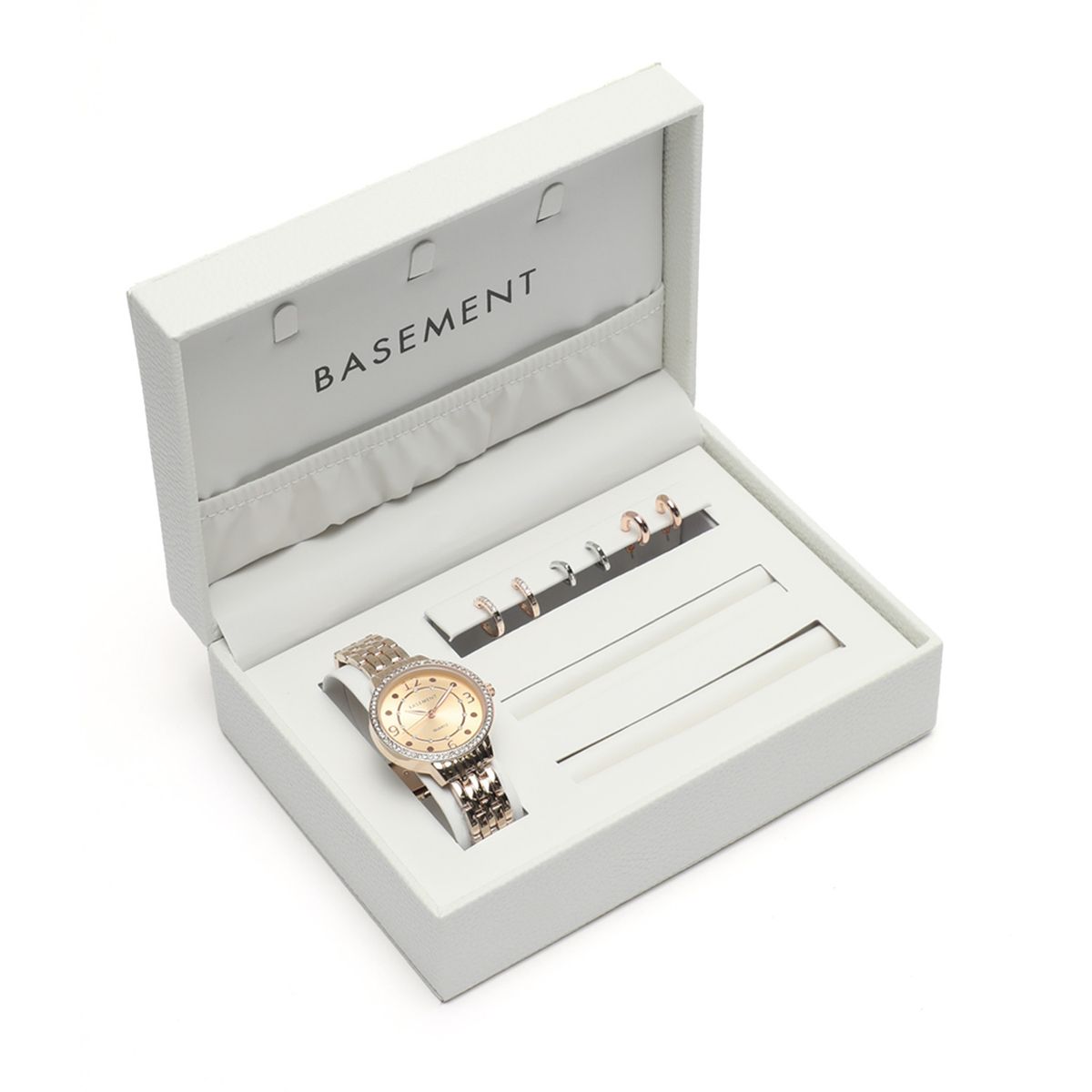 BASEMENT - Set Joyero con Reloj y Joya Mujer