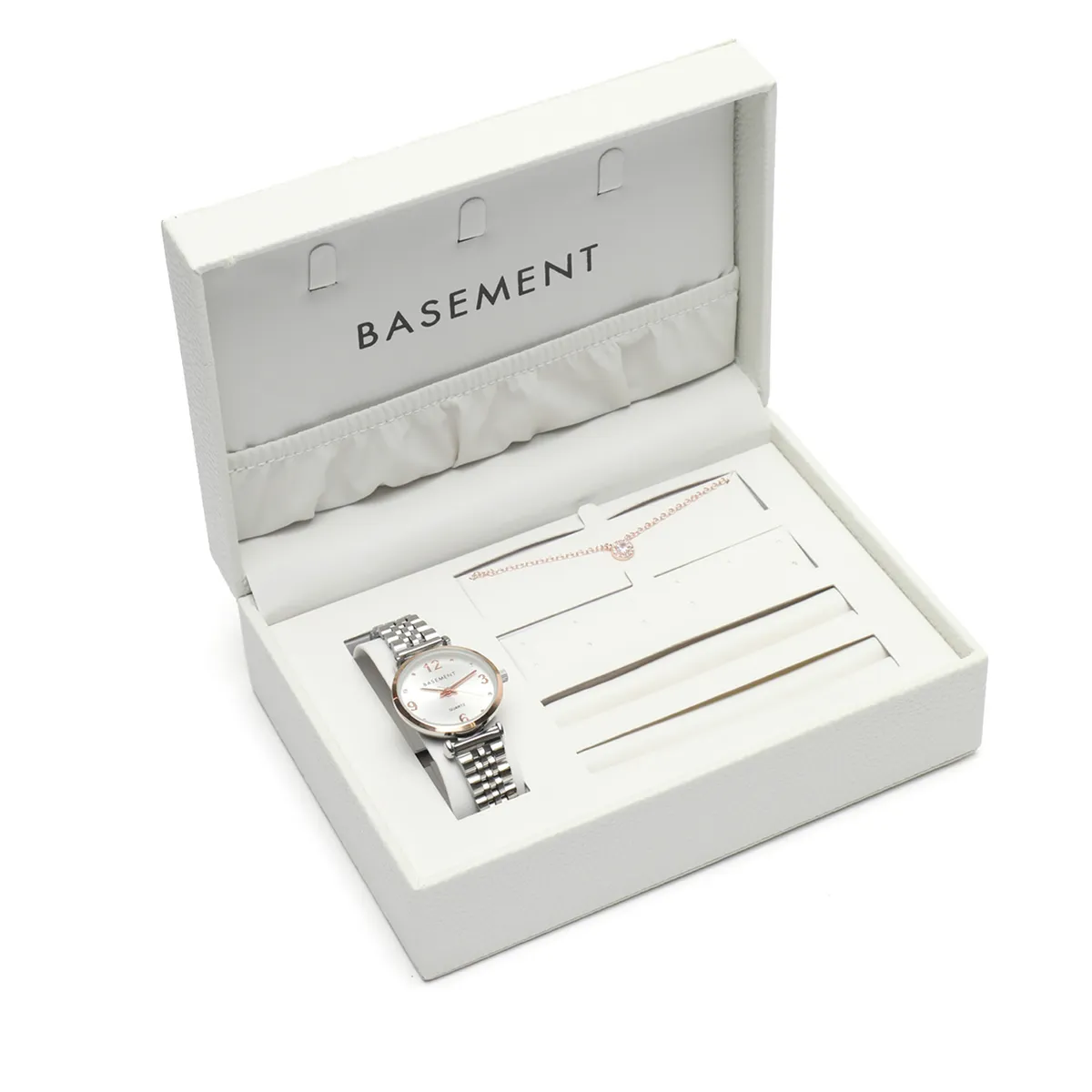 BASEMENT - Set Joyero con Reloj y Joya Mujer