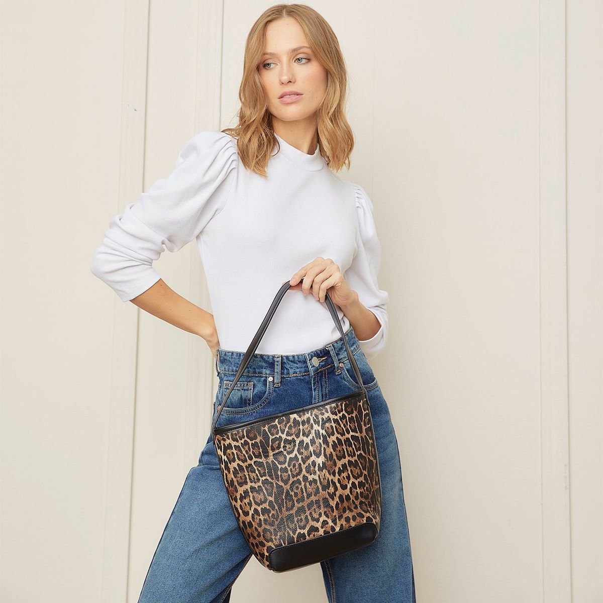 BASEMENT - Cartera Animal Print Mujer Basement