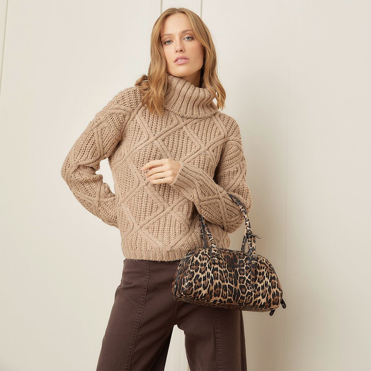 BASEMENT - Cartera Animal Print Mujer Basement