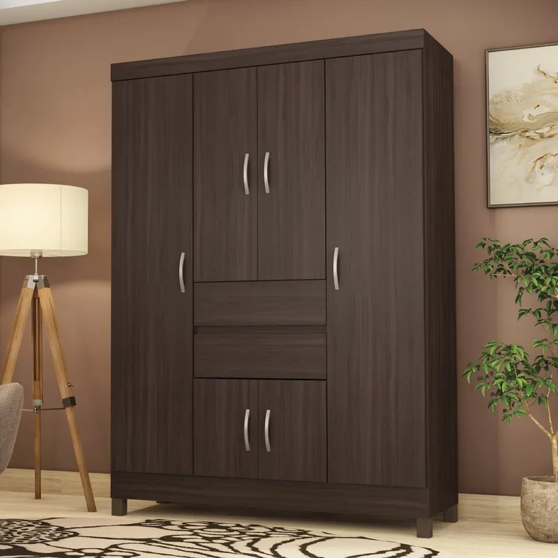 MICA - Ropero Trento 6 Puertas 2 Cajones