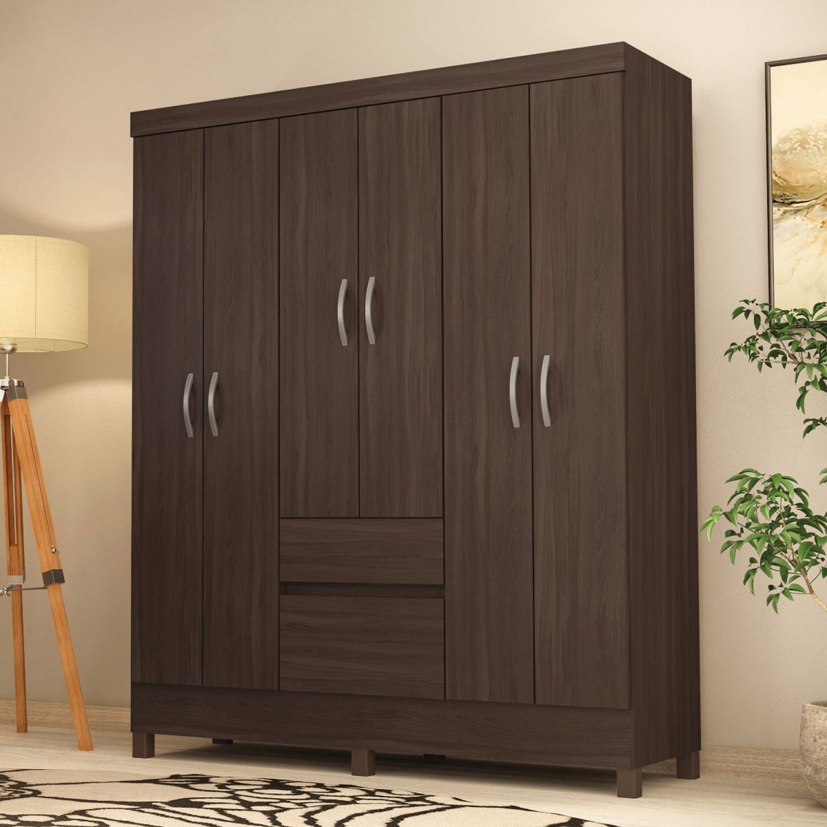 MICA - Ropero Siena 6 Puertas 2 Cajones