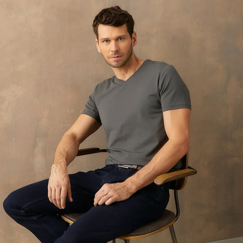 WOLF&HANK - Polo Manga Corta Algodón Cuello V Wolf&Hank Hombre