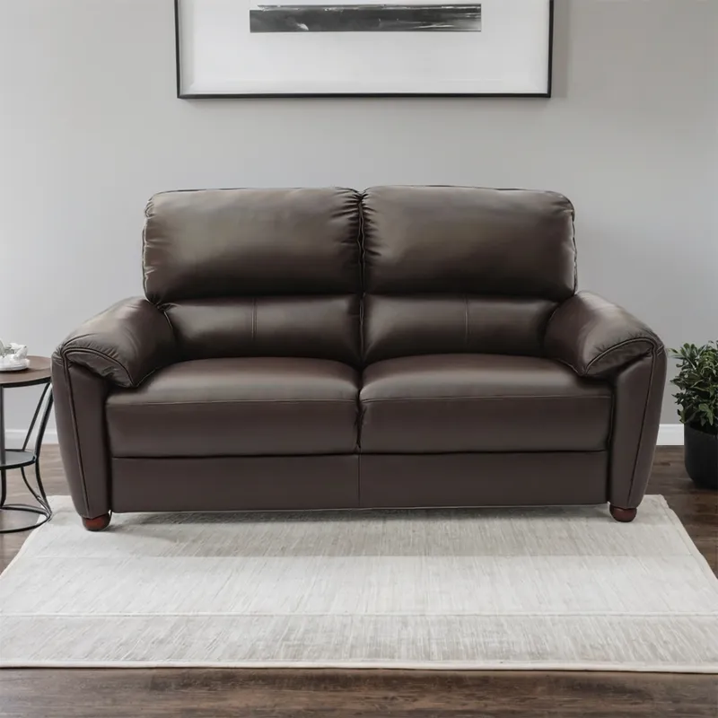 BASEMENT HOME - Sofá Bailey 2 Cuerpos de Cuero Combinado