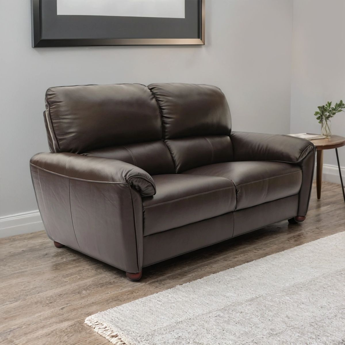 BASEMENT HOME - Sofá Bailey 2 Cuerpos de Cuero Combinado