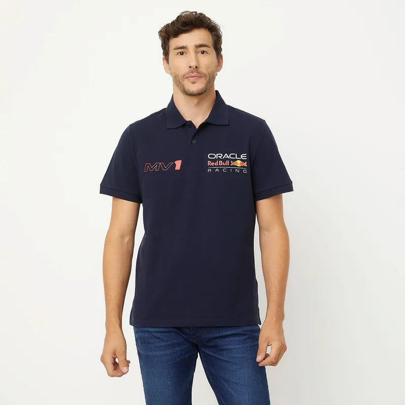 RED BULL - Polo Algodón Casual Hombre Red Bull