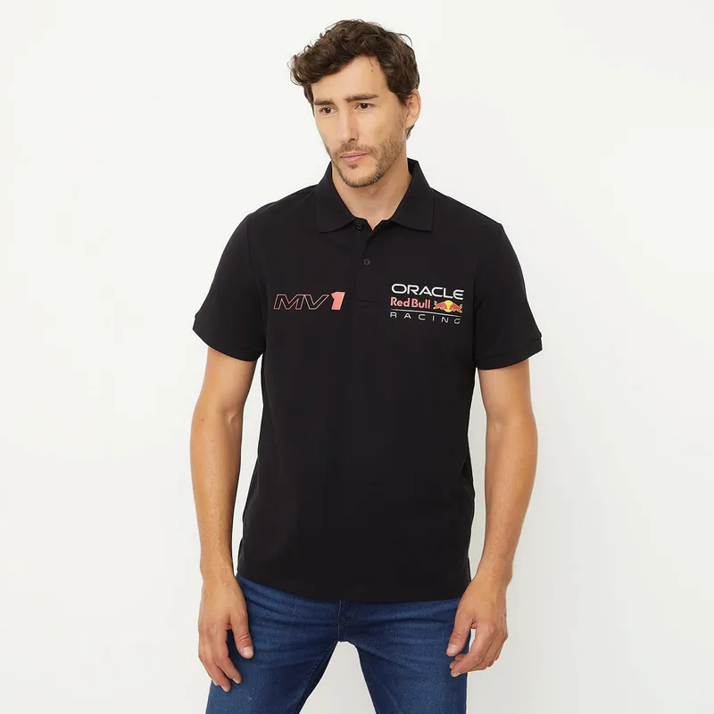 RED BULL - Polo Algodón Casual Hombre Red Bull