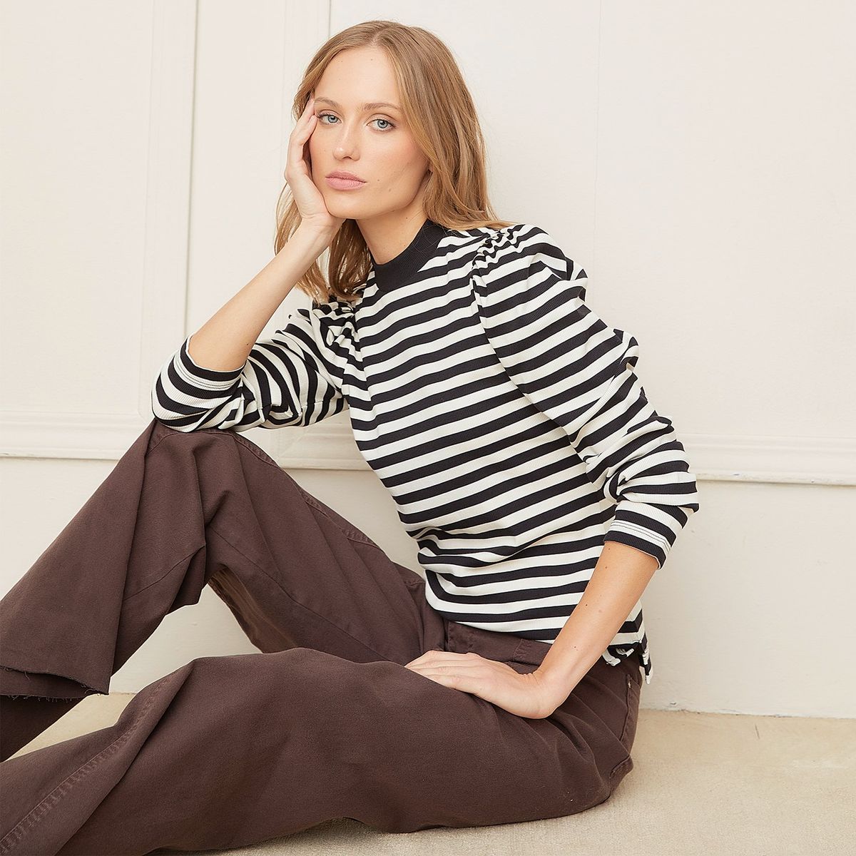 BASEMENT - Polo Manga Larga Casual Mujer Basement