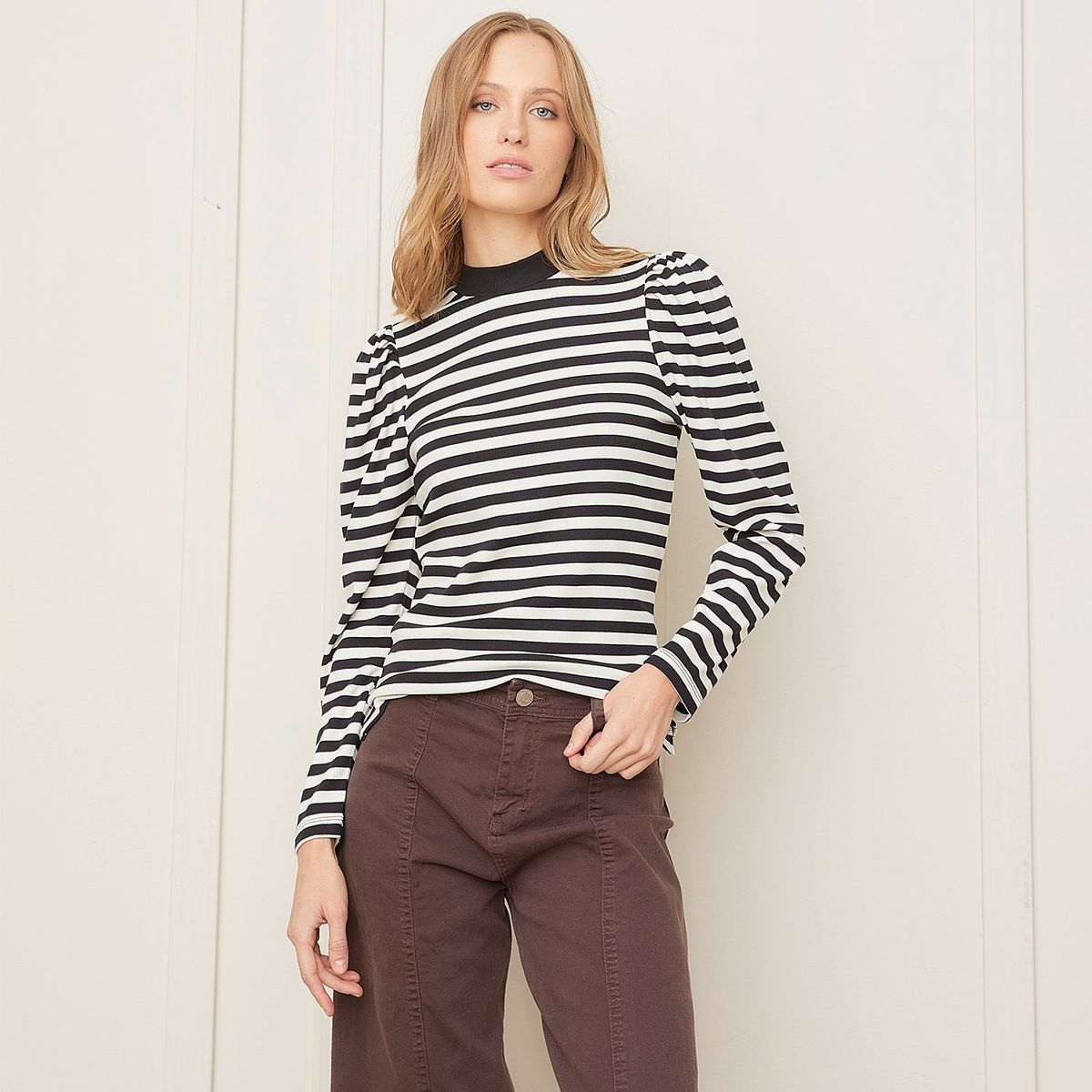 BASEMENT - Polo Manga Larga Casual Mujer Basement