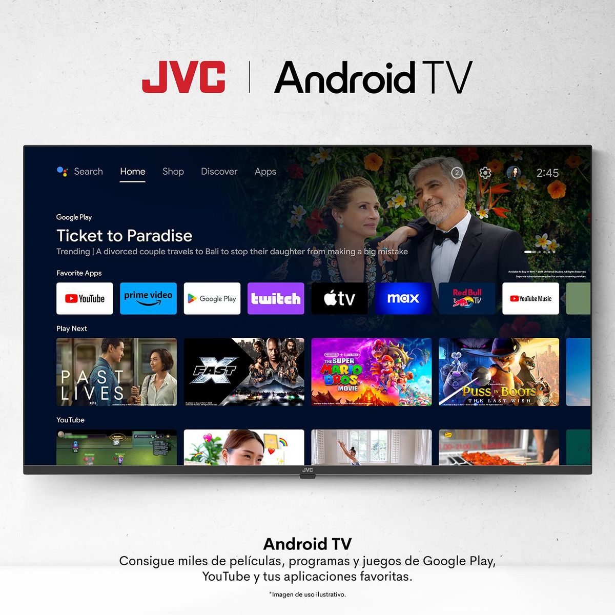 JVC - Televisor Jvc 55" 4k Uhd Android Tv