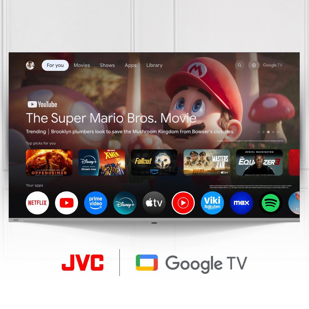 JVC - Televisor Jvc 58" Qled 4k Google Tv