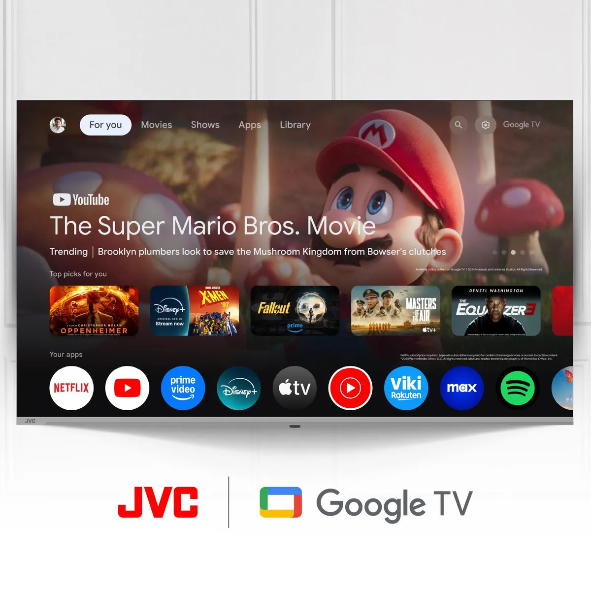JVC - Televisor Jvc 65" Qled 4k Google Tv