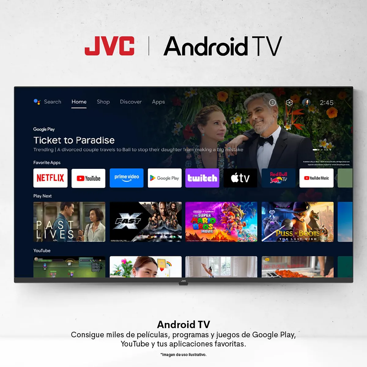 JVC - Televisor Jvc 65" 4k Uhd Android Tv