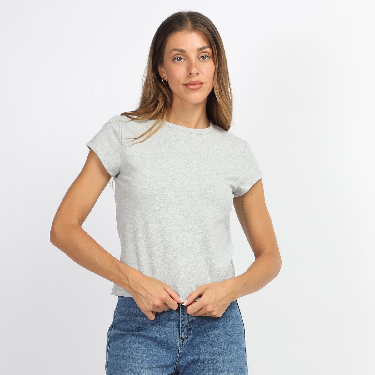 BASEMENT - Polo Manga Corta Casual Mujer Basement