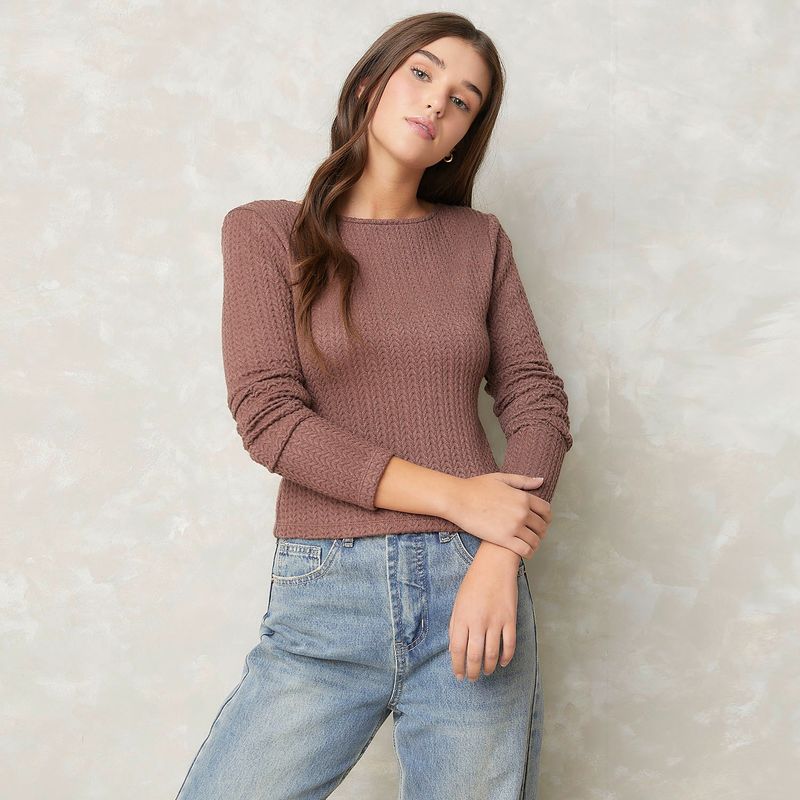 SYBILLA - Polo Manga Larga Casual Mujer Sybilla