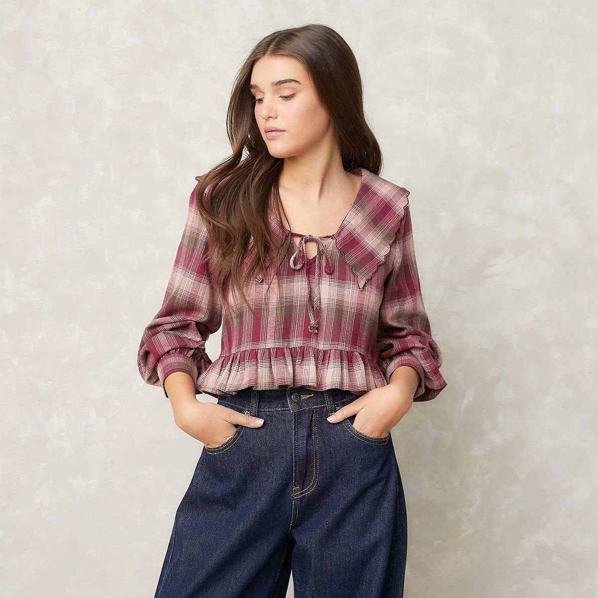 SYBILLA - Blusa Manga Larga 100% Algodón Mujer Sybilla