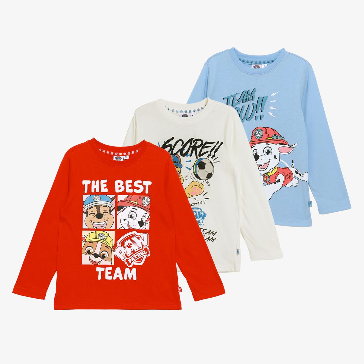 PAW PATROL - Polo Niño Algodón Pack X3 Paw Patrol