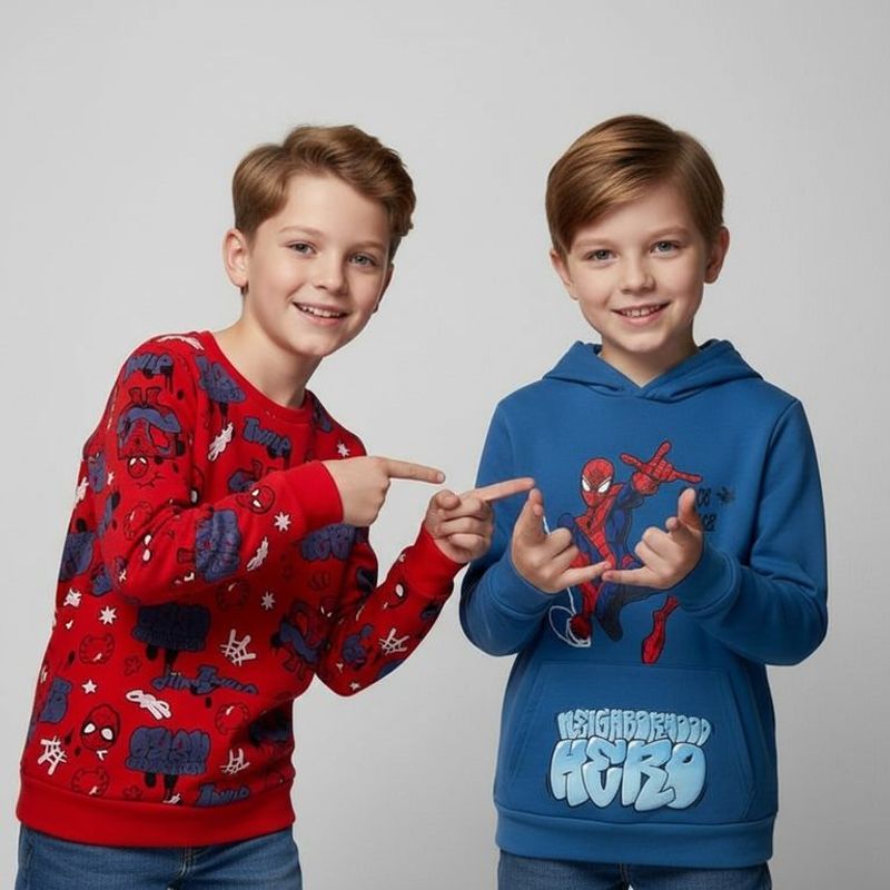 SPIDERMAN - Polerón Niño Algodón Pack X2 Spider-man