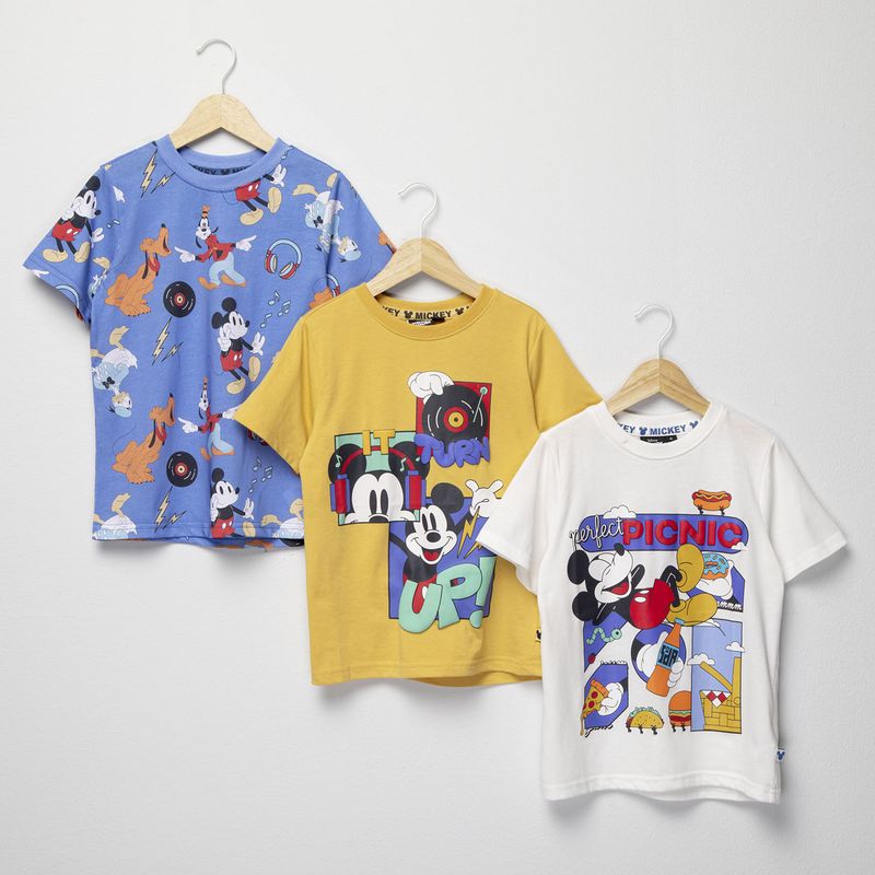 DISNEY - Polo Niño Algodón Pack X3 Mickey Mouse