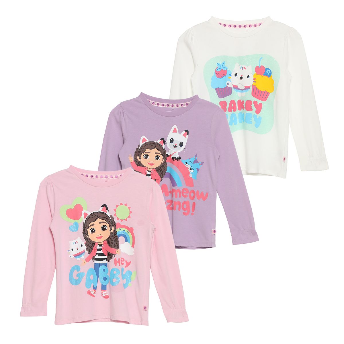 LA CASA DE GABBY - Polo Niña Algodón Pack X3 Gabbys Dollhouse