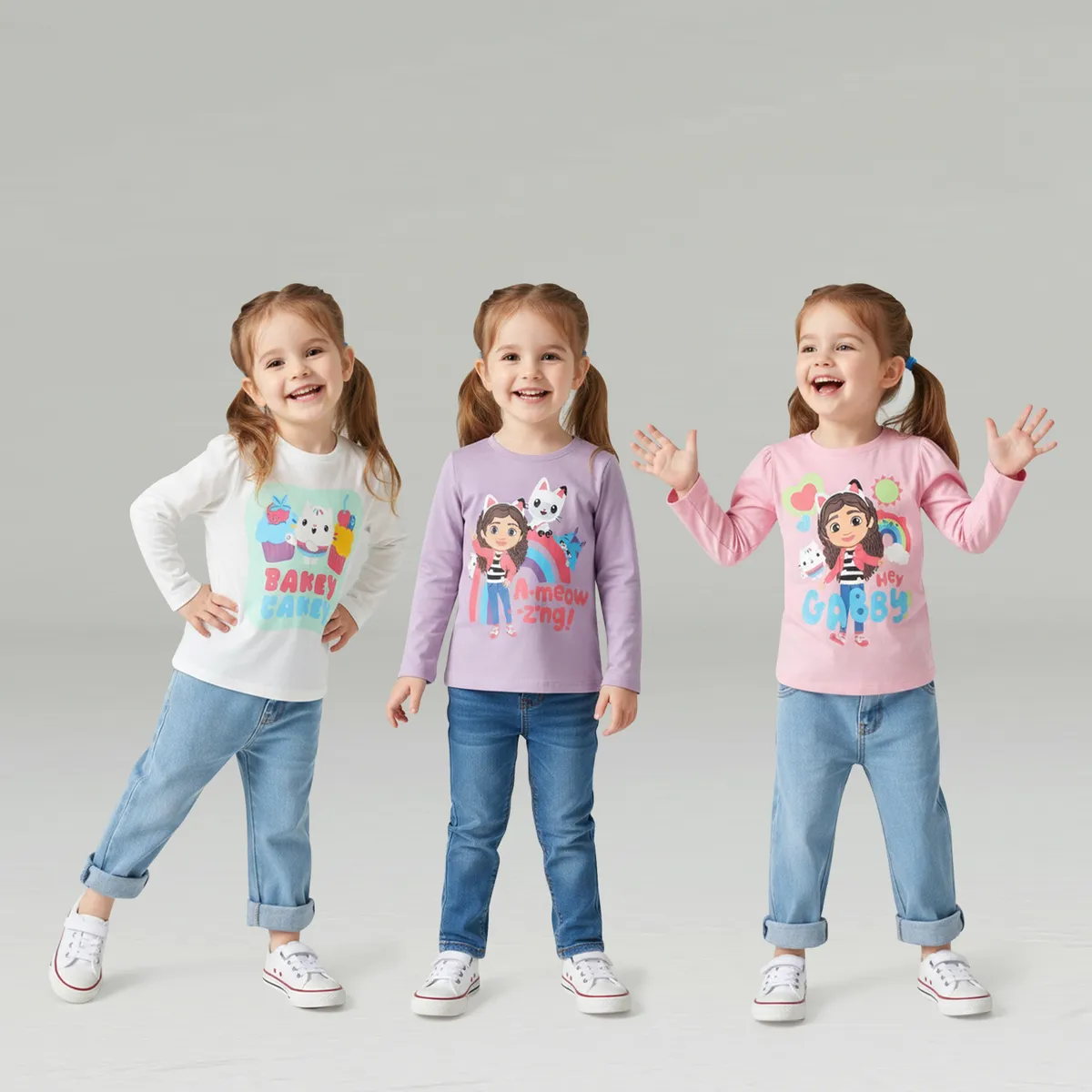 LA CASA DE GABBY - Polo Niña Algodón Pack X3 Gabbys Dollhouse