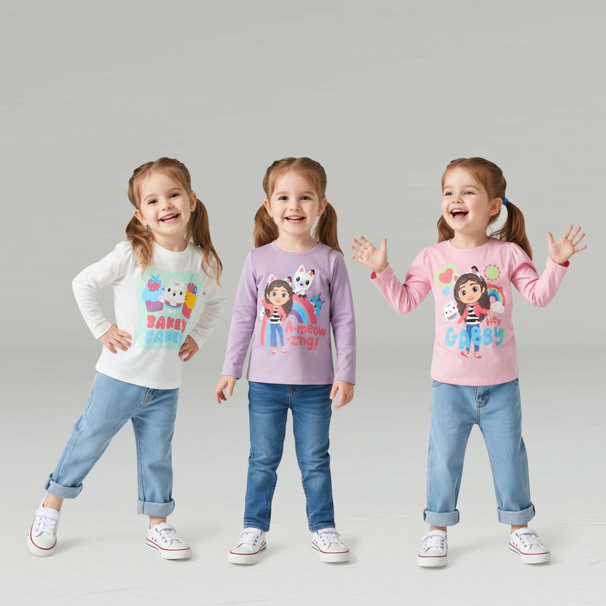 LA CASA DE GABBY - Polo Niña Algodón Pack X3 Gabbys Dollhouse