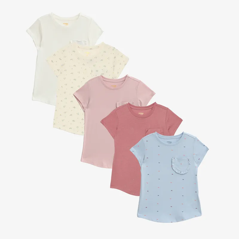 YAMP - Polo Manga Corta Niña Pack X5 Algodón Yamp