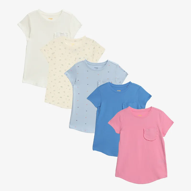 YAMP - Polo Manga Corta Niña Pack X5 Algodón Yamp