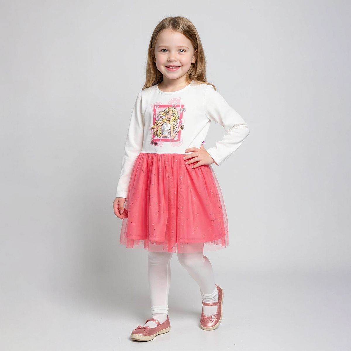 BARBIE - Vestido Niña Algodón Barbie