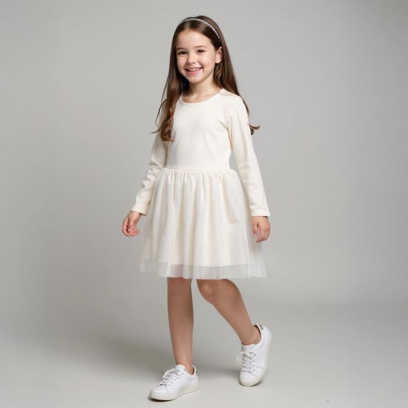 YAMP - Vestido Niña Algodón + Vincha Yamp