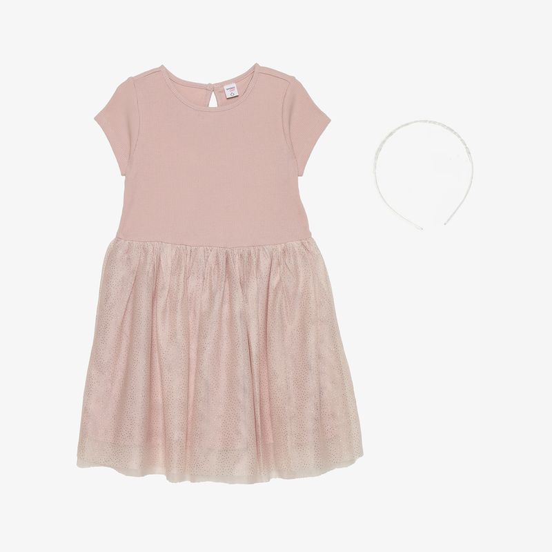 YAMP - Vestido Niña Algodón + Vincha Yamp