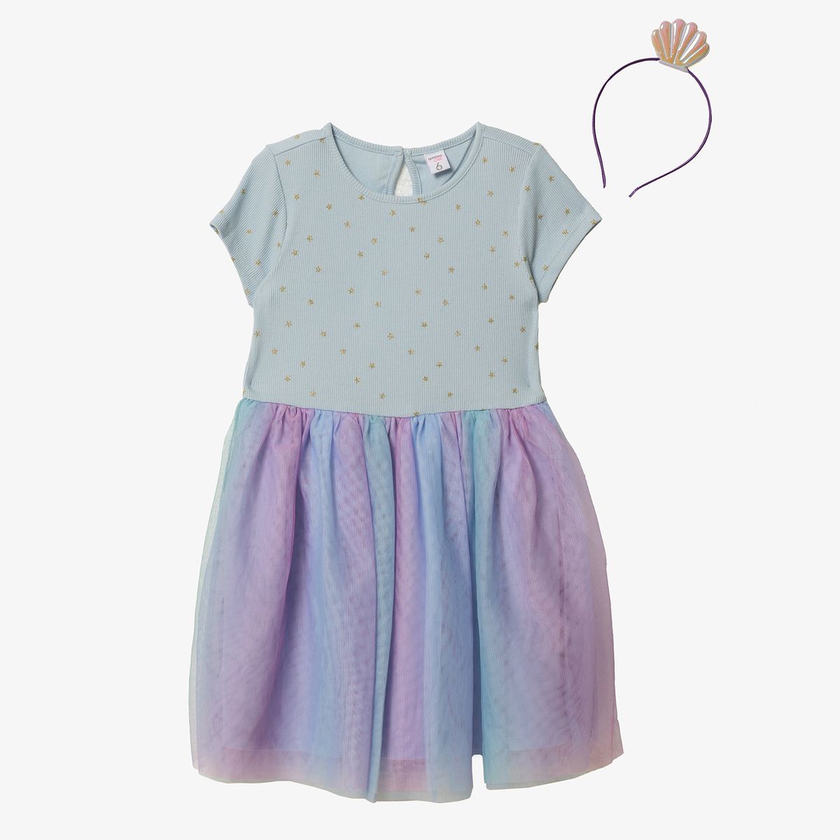 YAMP - Vestido Niña Algodón + Vincha Yamp