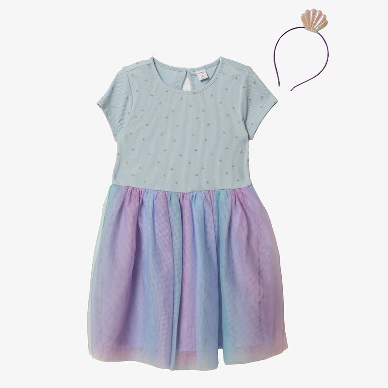 YAMP - Vestido Niña Algodón + Vincha Yamp