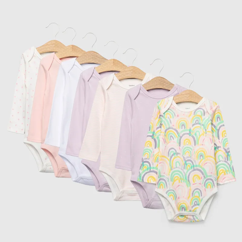 YAMP - Body Bebé Niña Pack X7 Manga Larga Algodón Yamp