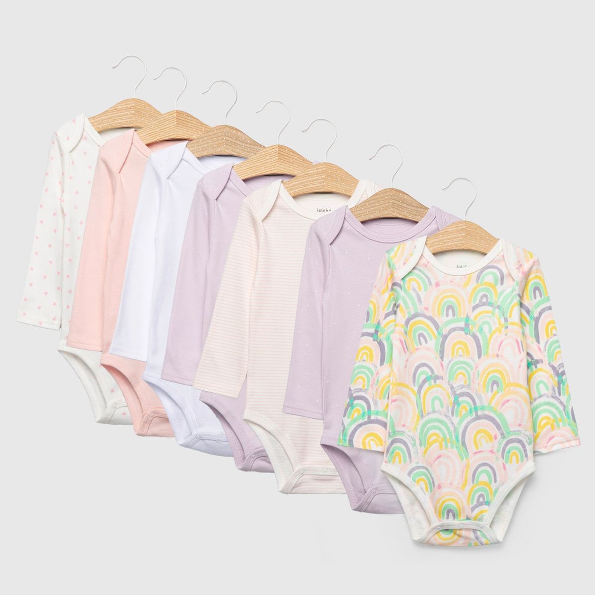 YAMP - Body Bebé Niña Pack X7 Manga Larga Algodón Yamp