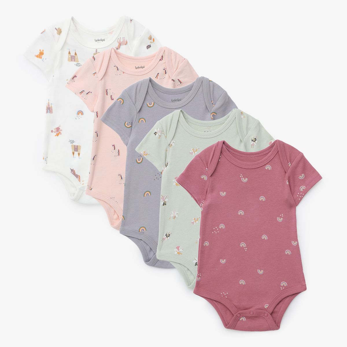 YAMP - Body Bebé Niña Pack X5 Algodón Yamp