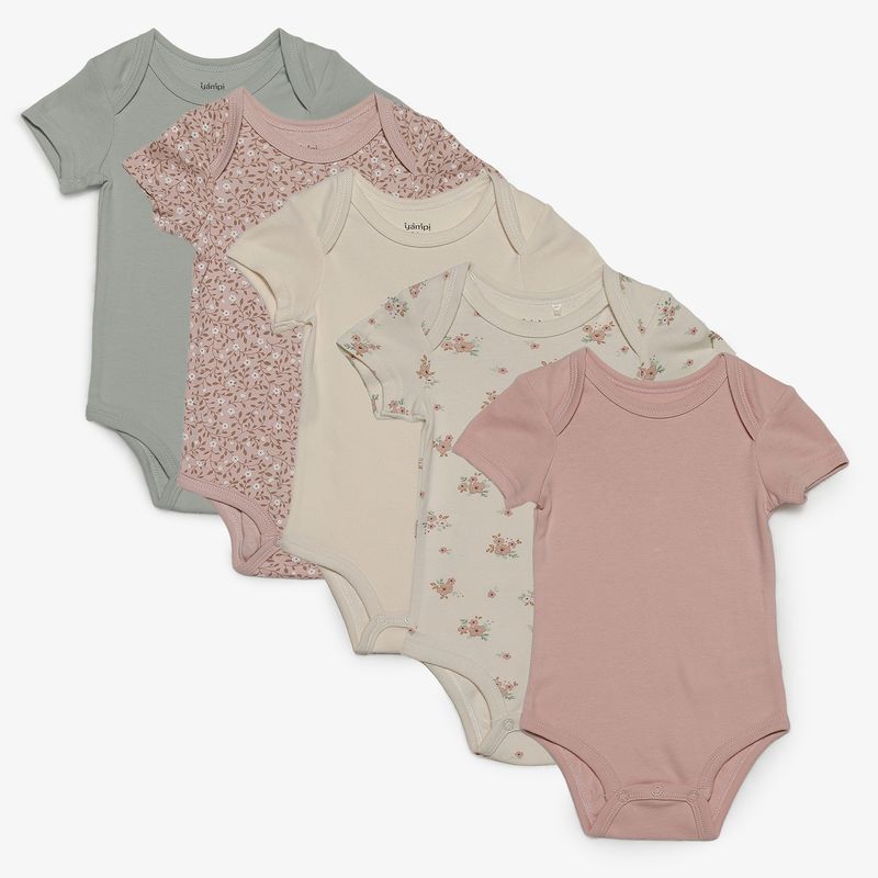 YAMP - Body Bebé Niña Pack X5 Algodón Yamp