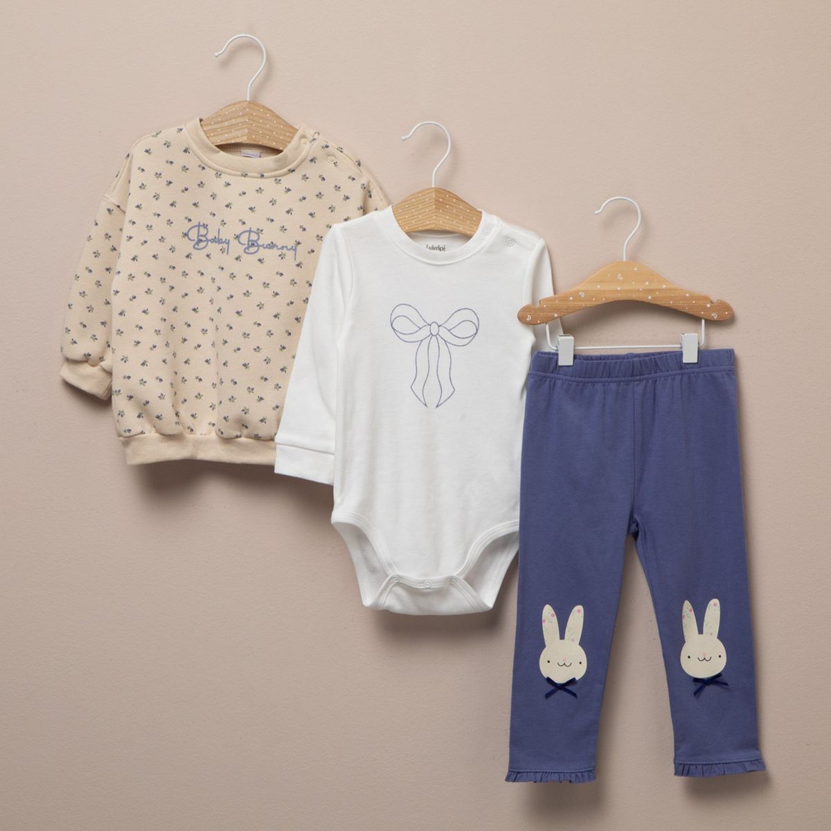 YAMP - Conjunto Bebé Niña Algodón 3 Piezas Yamp