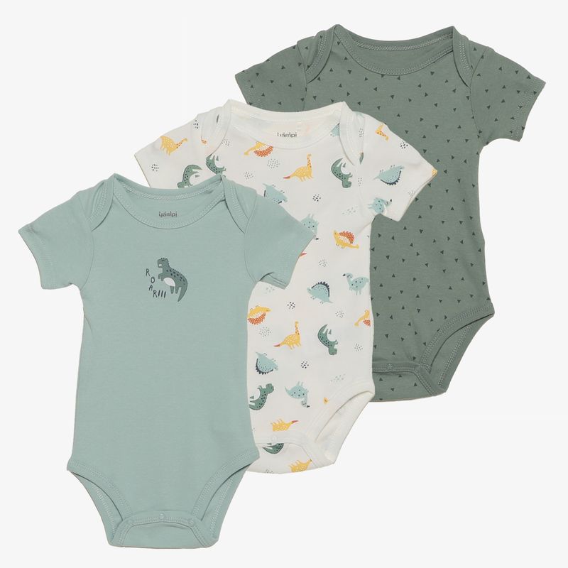 YAMP - Body Bebé Niño Algodón Pack X3 Yamp