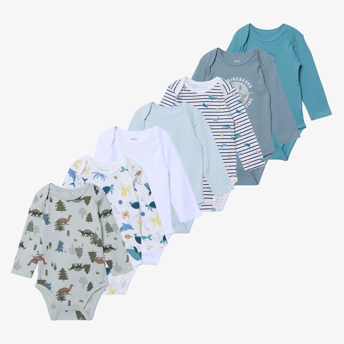 YAMP - Body Bebé Niño Pack X7 Manga Larga Algodón Yamp