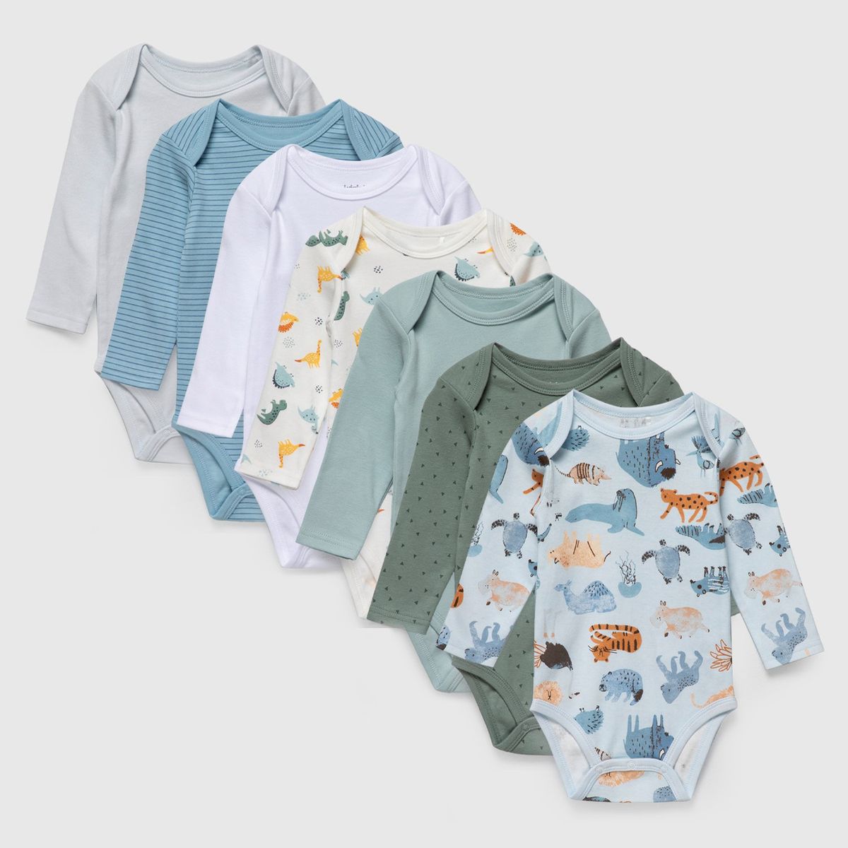 YAMP - Body Bebé Niño Pack X7 Manga Larga Algodón Yamp