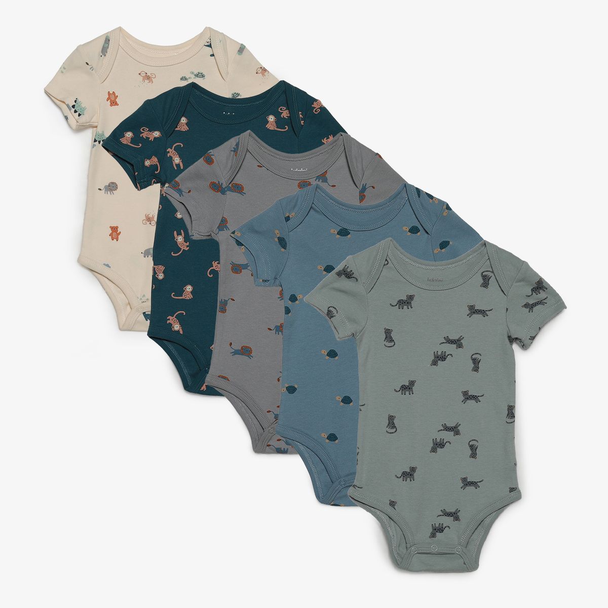 YAMP - Body Bebé Niño Pack X5 Algodón Yamp