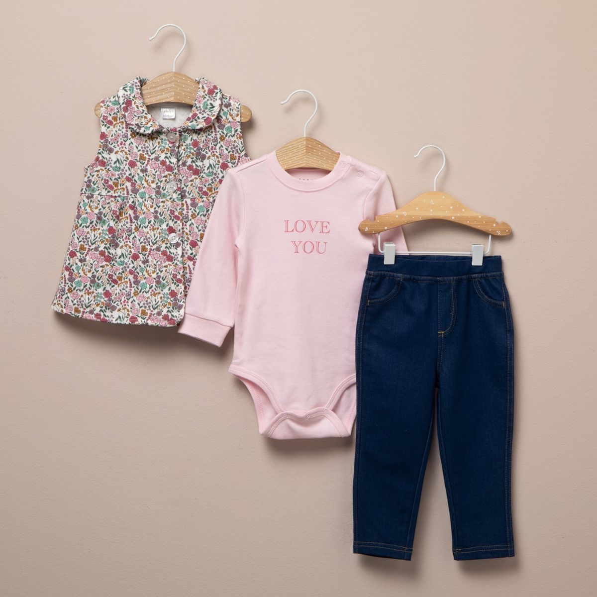 YAMP - Conjunto Bebé Niña Algodón 3 Piezas Yamp