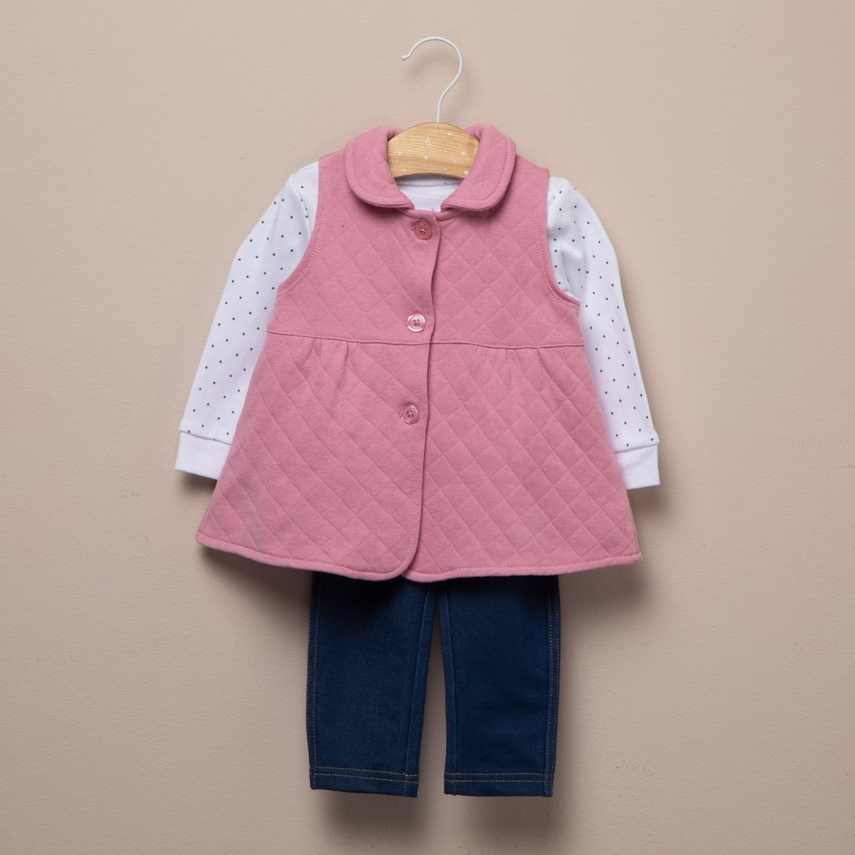 YAMP - Conjunto Bebé Niña Algodón 3 Piezas Yamp