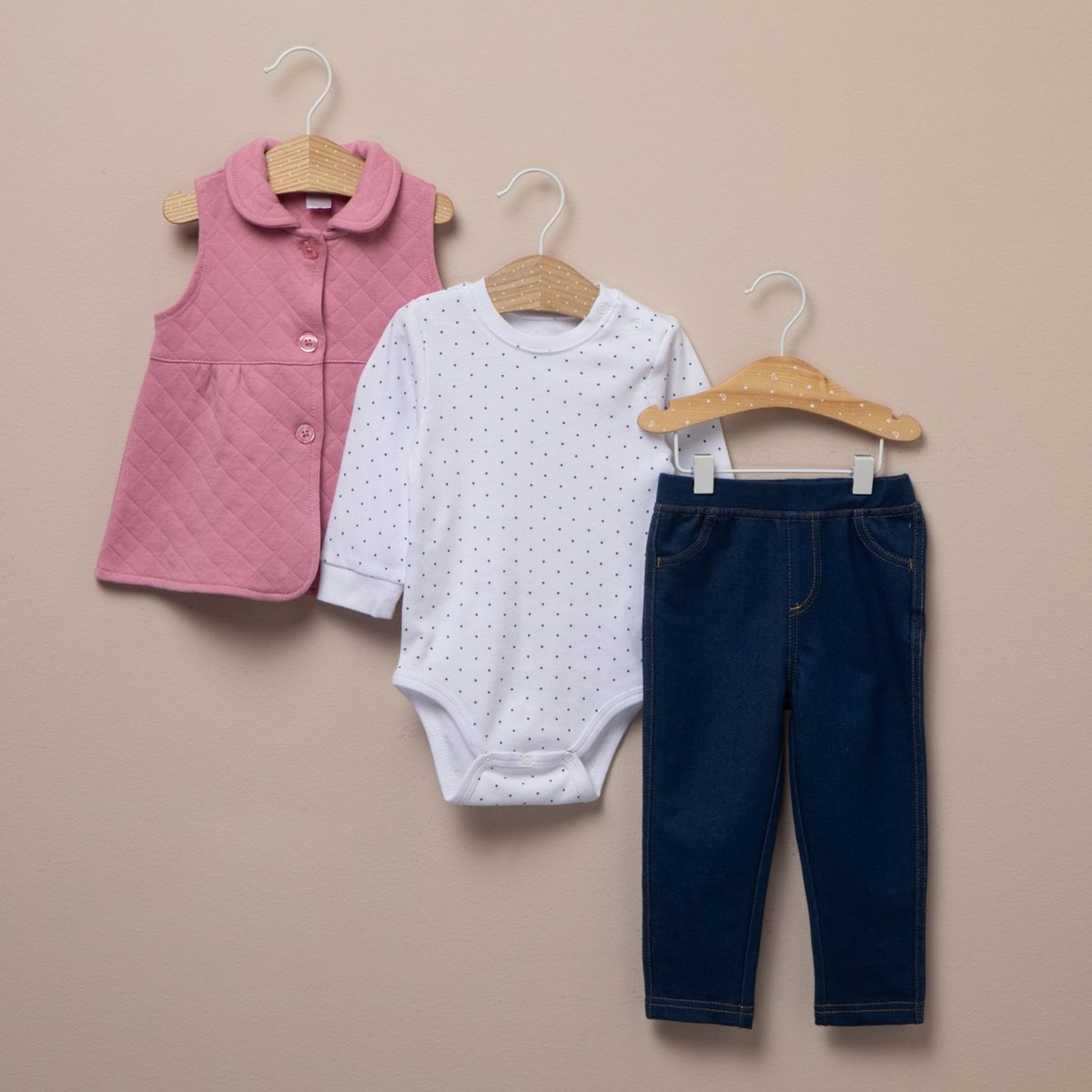 YAMP - Conjunto Bebé Niña Algodón 3 Piezas Yamp