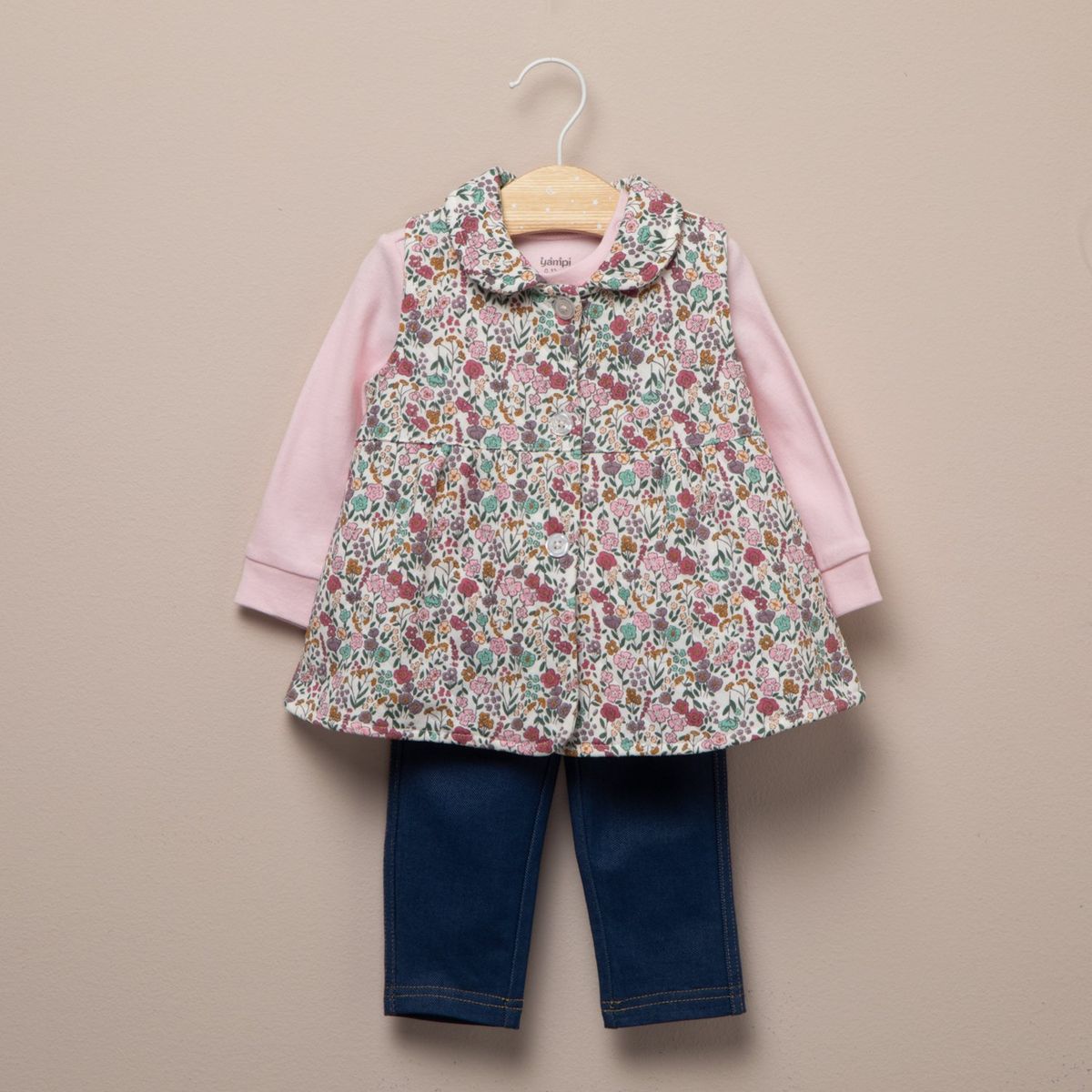 YAMP - Conjunto Bebé Niña Algodón 3 Piezas Yamp