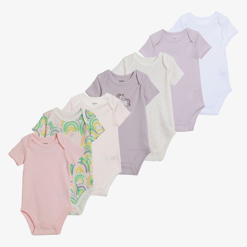 YAMP - Body Bebé Niña Pack X7 Manga Corta Algodón Yamp