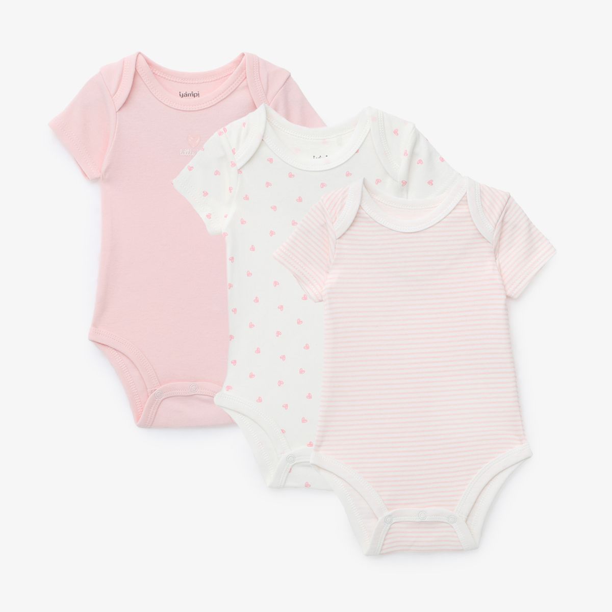 YAMP - Body Bebé Niña Algodón Pack X3 Yamp