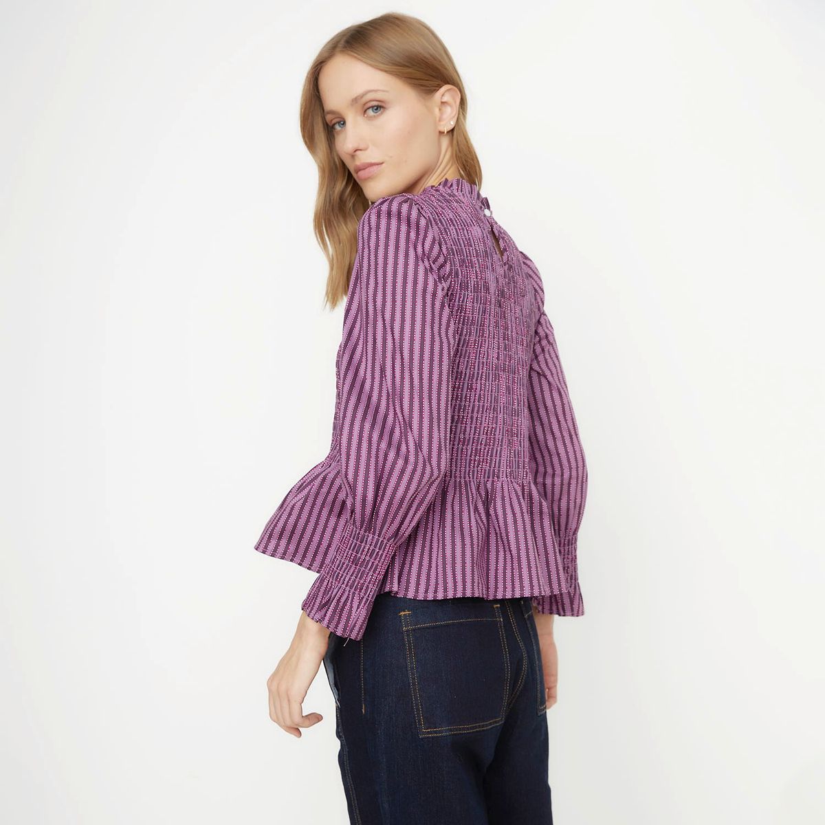 BASEMENT - Blusa Manga Larga Algodón Mujer Basement